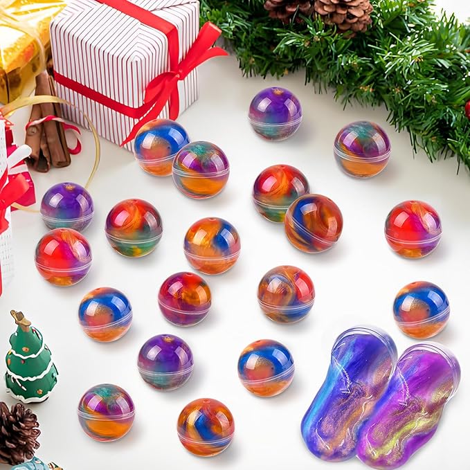 36 Pack Galaxy Slime Ball Kit - Easter Basket Stuffers for Teens Boys Girls Funny Easter Gifts Slime Party Favors for Kids Classroom Reward Stress Relief Toys Goodie Bag Stuffers Valentines Day Gifts