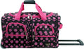 Rockland Rolling Duffel Bag, Black, 22"