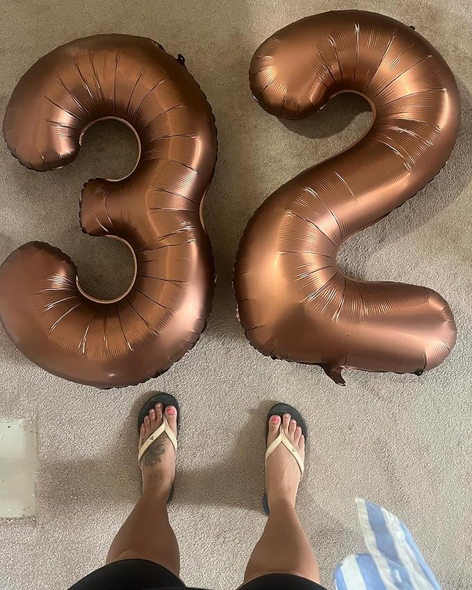 Dark Brown 5 Number Balloons - 40 Inch, 5th Birthday Decorations
