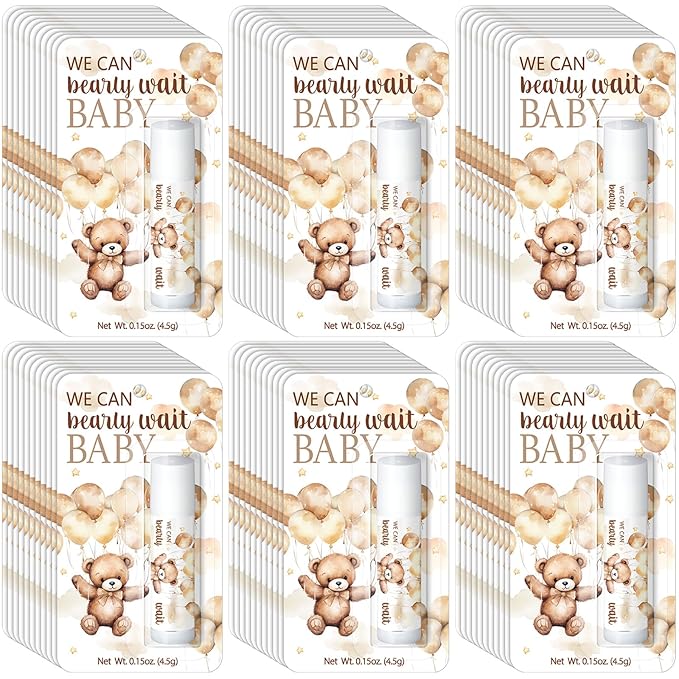 30 Pack We Can Bearly Wait Baby Shower Games Prizes Party Gifts Bulk Lip Balms Favors for Winners Adults Guests Gender Reveal Favors Decorations Baby Shower Souvenirs Gift Bags Stuffers