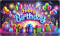 Nuxovilar Vibrant "Happy Birthday" Party Banner - Large 71"x43" Birthday Backdrop, Yard Sign, Colorful Decorations for All Ages, Indoor & Outdoor