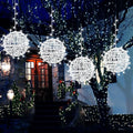 Outdoor Christmas Balls Lights Tree Lights Waterproof, 4 Pack 11.81" LED Hanging Globe Sphere Lights with 8 Lighting Modes Memory Timer Plug for Party Wedding Xmas Porch Patio Garden Yard Decorations