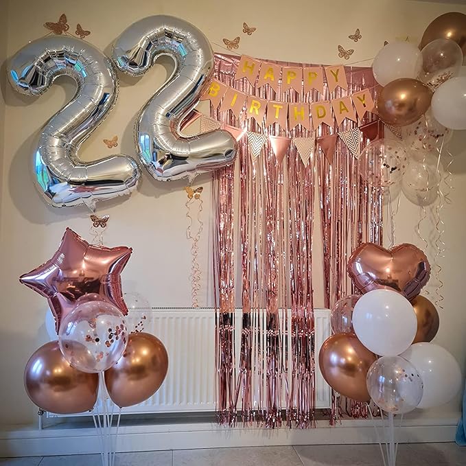 Silver Number 2 Balloon, 40 Inch Large Number Foil Mylar Balloons for 2nd Girl Boy Birthday Party Celebration Decoration Supplies,Big Digital Balloons for Wedding Anniversary Events Decor
