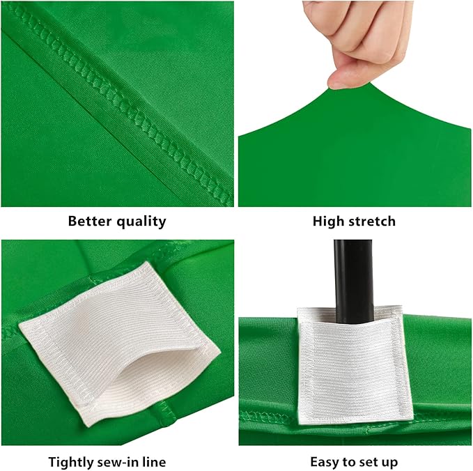 Table Covers for 6 Foot Tables, 6 Pack Emerald Green Washable and Wrinkle Resistant Stretch Tablecloths Rectangle 6ft for Events, Wedding, Banquets, Parties