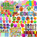 YOAUSHY 124 Pcs Party Favors for Kids 4-8, Prizes Box Toys for Kids Classroom, Treasure Box Toys for Classroom, Treasure Chest, Pinata Fillers Goodie Bag Stuffers, Valentines Day Gifts