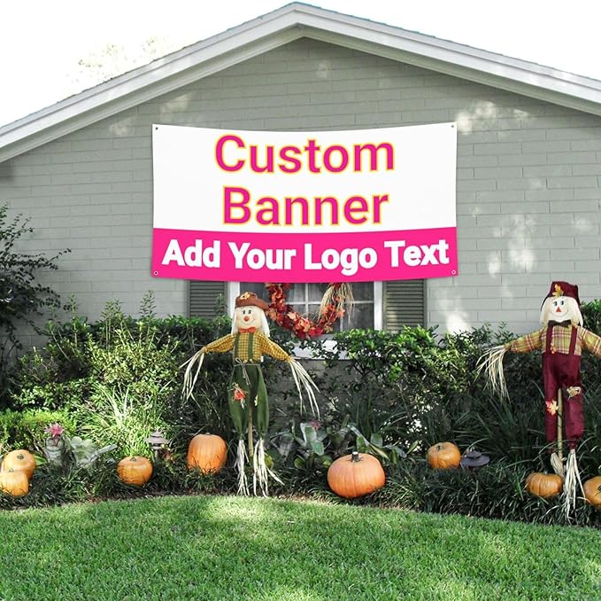 Custom Banners Personalized Banner Signs with Logo Text for Party Birthday Graduation Wedding Event Decoration 35×70 Inches