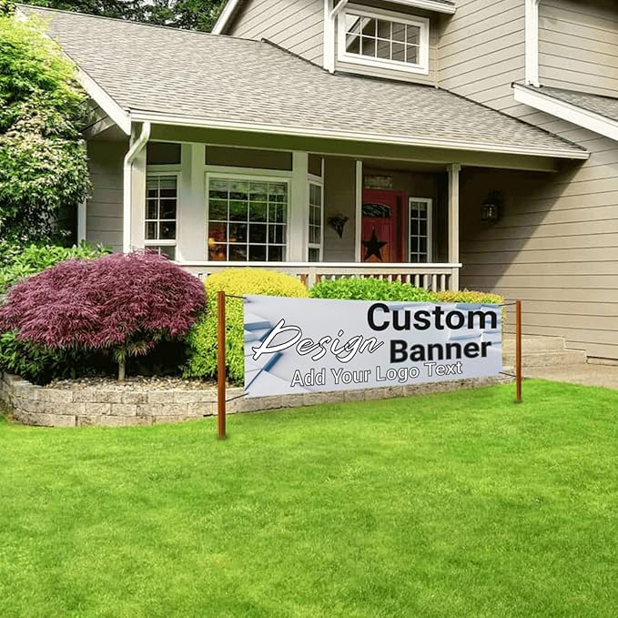 Custom Banners Personalized Banner Signs Design Your Own for Party Birthday Graduation Wedding Event Decoration 24×71 Inches