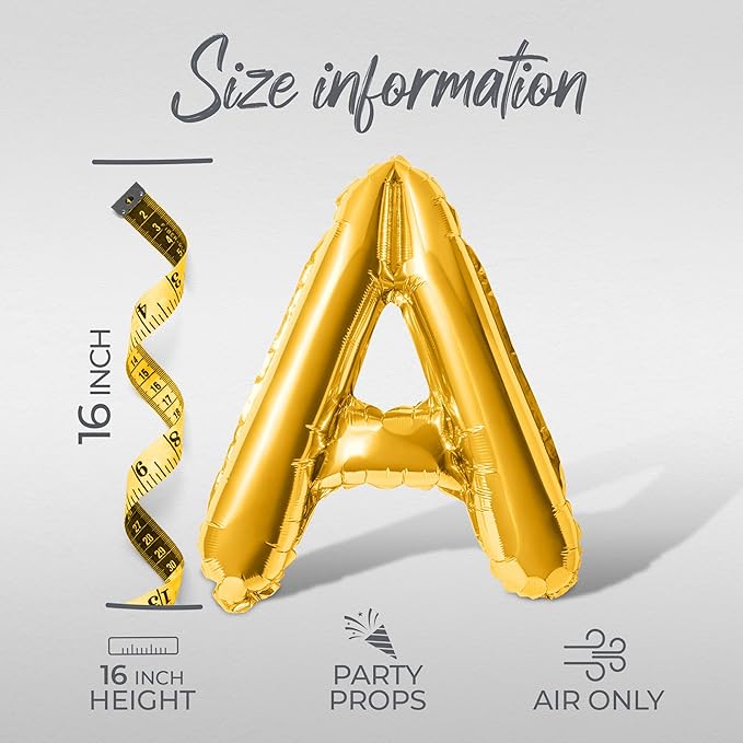 Letter Balloons - HAPPY RETIREMENT 16" Inch Alphabet Letters Foil Mylar Balloon Retirement Party Balloon Banner (Gold)