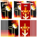 Pentecost Christian Party Favor Bags - 50Pcs Religious Christian Flame Cross Dove Goody Treat Bags, Jesus Holy Spirit Party Decoration for Pentecost Church Sunday School Liturgical Seasons