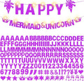 175Pcs DIY Custom Letter Banner Glitter Customizable Banner Kit 0-9 Numbers DIY Theme Happy Birthday Letters Personalized Banners for Wedding Birthday Party Decoration Supplies(Dazzling Purple)