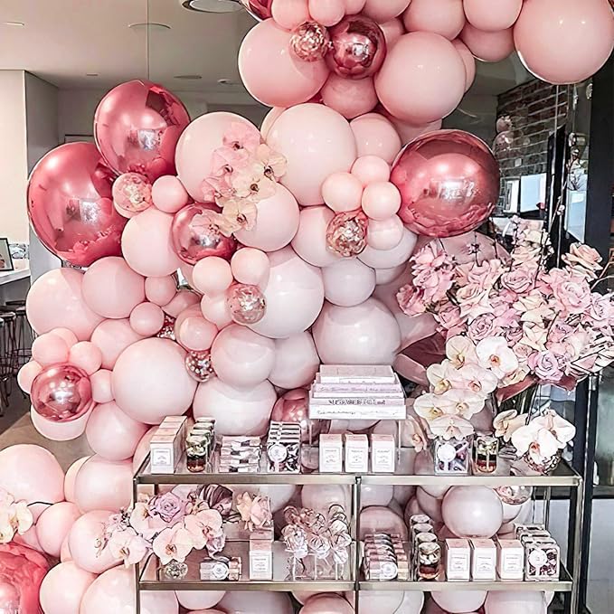 PartyWoo Pale Pink Balloons 50pcs 12 Inch Light Pastel Baby Pink Latex Helium Balloons for Birthday Engagement Bachelorette Baby Shower Easter Princess Butterfly Theme Party Decorations Pink-Q01