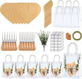 55 Pcs Baby Shower Prizes for Game Winners, 6 Sets Bamboo Cheese Board Kit with Utensils & Towel, Thank You Cards & Gift Bags for Adult Party Favors