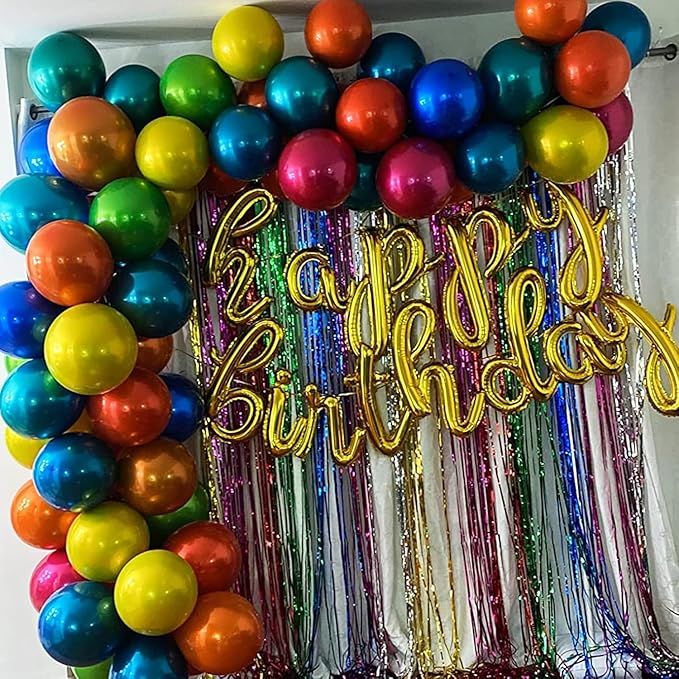 Chrome Hot Pink Balloons, 50 PCS 10 Inch Double Stuffed Metallic Hot Pink Balloons, Shiny Thick Chrome Metallic Fuchsia Balloon Latex Helium Balloon for Girls Women Birthday Wedding Party Decorations