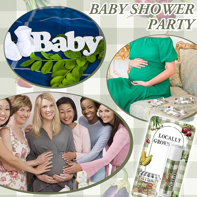 30 Pack Locally Grown Baby Shower Games Prizes Party Gifts Bulk Lip Balms Favors for Winners Adults Guests Gender Reveal Favors Decorations Baby Shower Souvenirs Gift Bags Stuffers