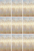 3.3 x 6.6 ft Foil Fringe Backdrop Curtains, Tinsel Streamers Party Decorations, Fringe Backdrop for Birthday, Baby Shower, Gender Reveal, Graduation (9, Champagne)