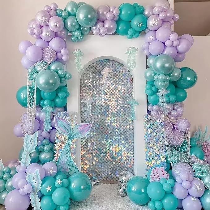 105pcs Teal Balloons 12inch Party Latex Balloons for Boys Girls Birthday Baby Shower Gender Reveal Wedding Sunflower Party Decorations