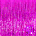 3 Pack Rose Red Foil Fringe Curtain Backdrop, 3.28Ft x 8.2Ft Metallic Tinsel Foil Fringe Streamer Curtains for Photo Booth, Mother's Day, Easter, Birthday, Wedding Party Decorations