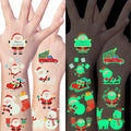 150PCS Luminous Christmas Tattoos, Christmas Accessories, 150 Kinds of Glow in the Dark Xmas Temporary Tattoos, Stocking Stuff Xmas Supplies, Xmas Goodie Bag Candy