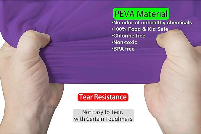 PARTY ULYJA Purple Plastic Tablecloths 2 Pack Disposable Table Covers 84 Inch Circle Bridal Shower PEVA Violet Table Cloths for BBQ Picnic Birthday Wedding Banquet Parties 6 ft Round Table Use