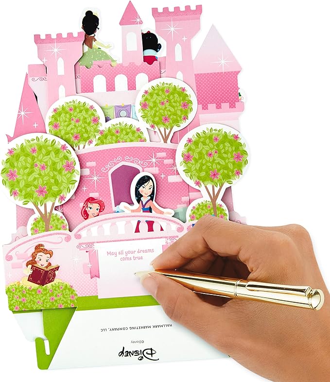 Hallmark Paper Wonder Disney Princess Pop Up Birthday Card for Kids (Castle)