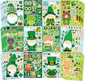 48 Sheets St. Patrick's Day Make a Face Stickers, Saint Patrick's Gnomes and Animals Crafts Stickers for Kids, Classroom Gifts and Party Favors Supplies