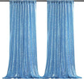 B-COOL Baby Blue Sequin Backdrop Curtains 2 Pieces 2ftx8ft Party Photography Sparkly Background Prom Drapes Wedding Baby Shower Backdrops