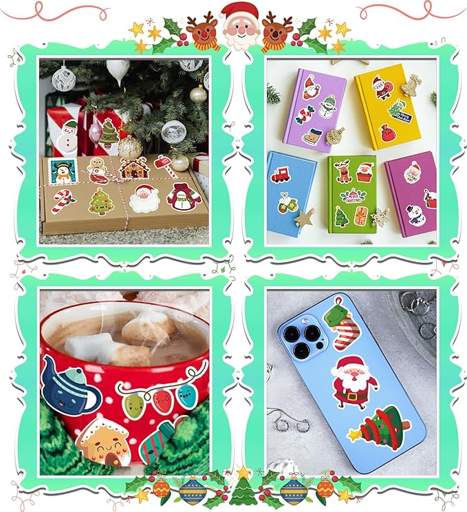 Stocking Stuffers for Kids, 100PCS Christmas Stickers, Toddler Stocking Stuffers, Kids Christmas Gifts for Boys Girls,Xmas Games Crafts Activities Party Favors Supplies
