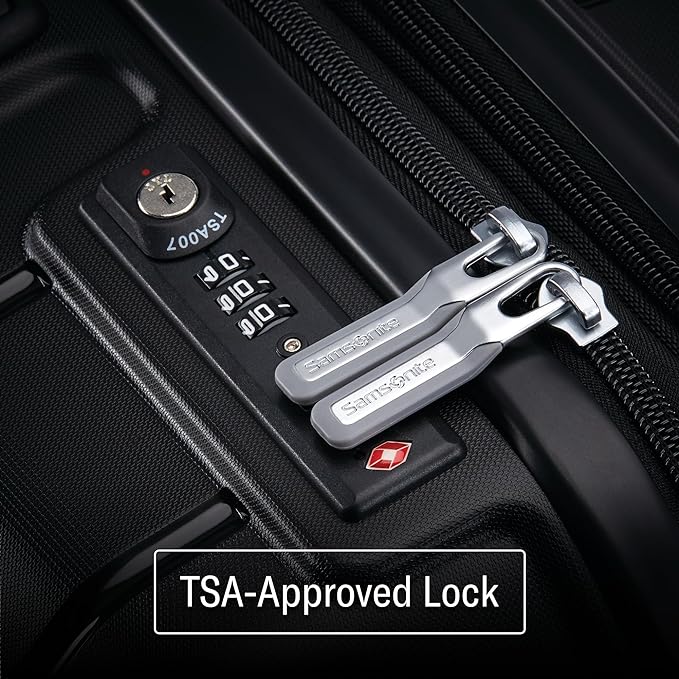 Samsonite Freeform Large Checked Luggage with Dual 360° Spinner Wheels - TSA Lock, Airline-Approved - Lightweight Durable Polypropylene Expandable Hardshell - Merlot