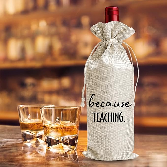 Teacher Appreciation Gifts Wine Bag, Teacher's Day Gifts, Thank You Gifts for Coworkers Colleagues, Personalized Teacher Gift, End of Year Favors for Teacher, Graduation Party Favor