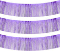 PATIKIL Foil Fringe Garland 10 Feet, 3 Pack Metallic Tinsel Streamers Fringe Banner Wall Hanging Curtain Backdrop for Wedding Birthday Christmas New Year Party Decoration, Light Purple