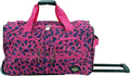 Rockland Rolling Duffel Bag, Black, 22"