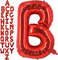 40 Inch Red Letter B Balloons, DIY Phrase Foil Alphabet Letter B Balloons DIY Word B Banner for Birthday Anniversary Celebration Graduation Party Supplies Decoration