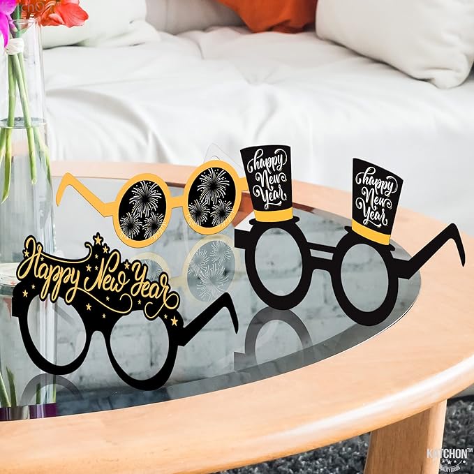 KatchOn, 2026 Glasses New Years Eve - Pack of 12 | New Years Eve Party Supplies 2026 | New Years Eve Glasses for NYE Party Favors 2026, Happy New Years Decorations 2026 | NYE Decorations 2026