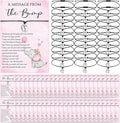 Thyle 50 Set Pink Elephant Baby Shower Favors for Guests Adjustable Bracelets with Message from the Bump Card Footprints Charm Baby Shower Bracelets for Gender Reveal Thank You Gifts