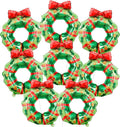 KatchOn, Wreath Christmas Balloons – Pack of 8 | Christmas Decorations Indoor | Wreath Balloons with Red Bow for Holiday Celebrations, Family Gatherings | Outdoor Xmas Decorations