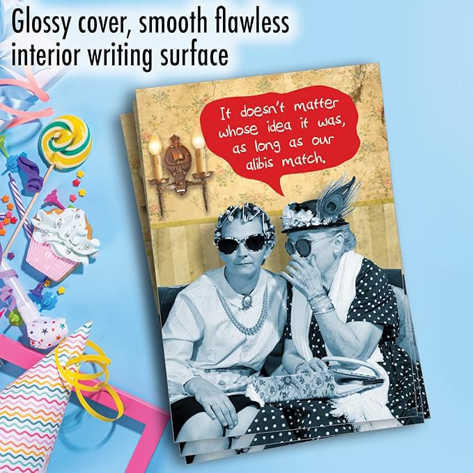 NobleWorks - Pack of 3 Hilarious Birthday Greeting Cards with Envelopes (1 Designs, 3 Each) - Matching Alibis C3537BDG-C3x1