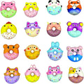 Raymond Geddes Squishy Slow Rising Donuts (32 per Bag) - Assorted Critter-Shaped Squish Toys - Fun and Colorful Donut Toys