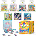 WWN Magnetic Puzzle Christmas Party Favors for Kids: 16 Pack Bulk Magnetic Puzzle Books, Toddler Travel Toys for Car Airplane, Birthday Party Supplies, School Classroom Prizes, Stocking Stuffers