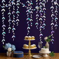 KatchOn, Iridescent Leaf Garland - Pack of 5 | Holographic Hanging Leaves Party Decorations | Girls Birthday Decorations, Bridal Shower Decorations | Anniversary Decorations, Euphoria Party Decoration