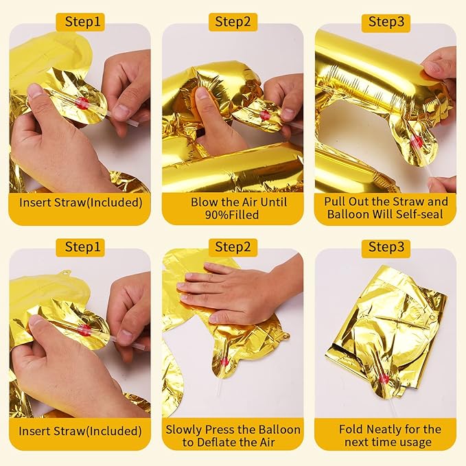 40 Inch Gold Large Numbers Balloons 0-9, Giant Number 9 Digit Helium Balloons Foil Mylar Big Number Balloons for 19 29 39 89 Birthday Party Engagement Wedding Anniversary Supplies Decoration