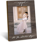 Engagement 4x6 Picture Frame, Newly Engaged Photo Frame, Just Married Gifts for Couples Newlyweds Him Her, Valentine Engagement Couple Picture Photo Frames for Desk Decor