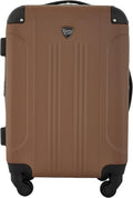 Travelers Club Chicago Hardside Expandable Spinner Luggage, Rum Caramel, 22" Carry-On