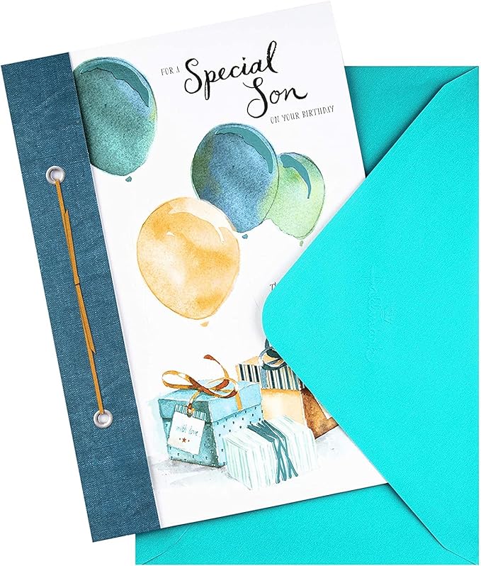 Hallmark Birthday Card for Son - Classic Illustrated Design