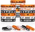 Halloween Rubber Bracelets 30 PCS Bulk Halloween Party Favors for Kids Supplies Silicone Wristbands for Gifts Toys Trick or Treat Goodie Bag Fillers Student Classroom Prizes for Kids Teens Girls Boys