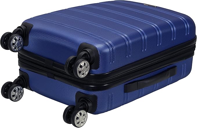 Rockland Melbourne Hardside 2 Piece Expandable Spinner Wheel Luggage Set, (20"/28"), Blue