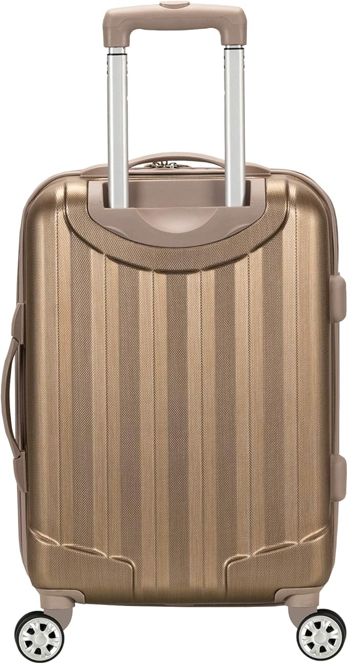 Rockland Melbourne Hardside Expandable Spinner Wheel Luggage, Carry-On 20", Bronze