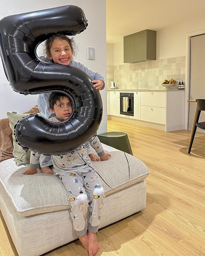 Black Number 0 Balloon 40 Inch, 0 Balloon Numberfor 10th 20th 30th 40th 50th 60th Birthday Decorations, Black Party Supplies for Men Women