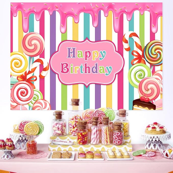 159 Candyland Party Decorations Two Sweet Birthday Party Supplies, Colorful Ice Cream Donut Balloon Arch Garland Kit Backdrop, Kid Girl Candy Party Decor