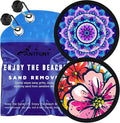 2 Packs Sand Remover for Beach Cleaner Eraser Family Women Wipe Off Mitt Duster Brush Cup Holder Game Toy Cruise Ship Accessories Summer Vacation Must Have Hawaii Trip Essential Honeymoon Gift Towel