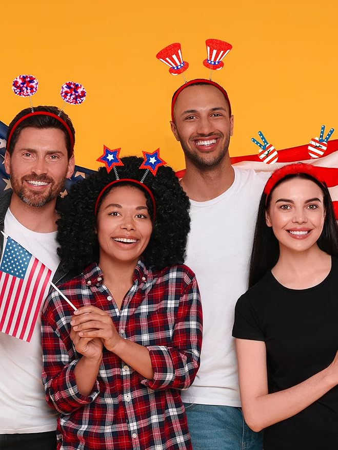 Blowata 4th of July Headband, Independence Day Parade Decoration Accessories and Supplies for Patriotic Parade Party Favor